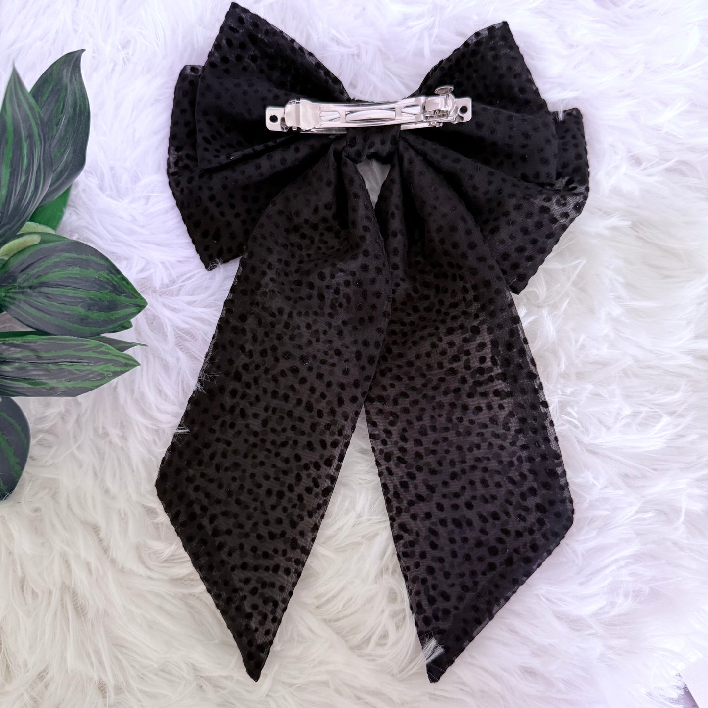 Oversized Girls Tailed Hair Bow