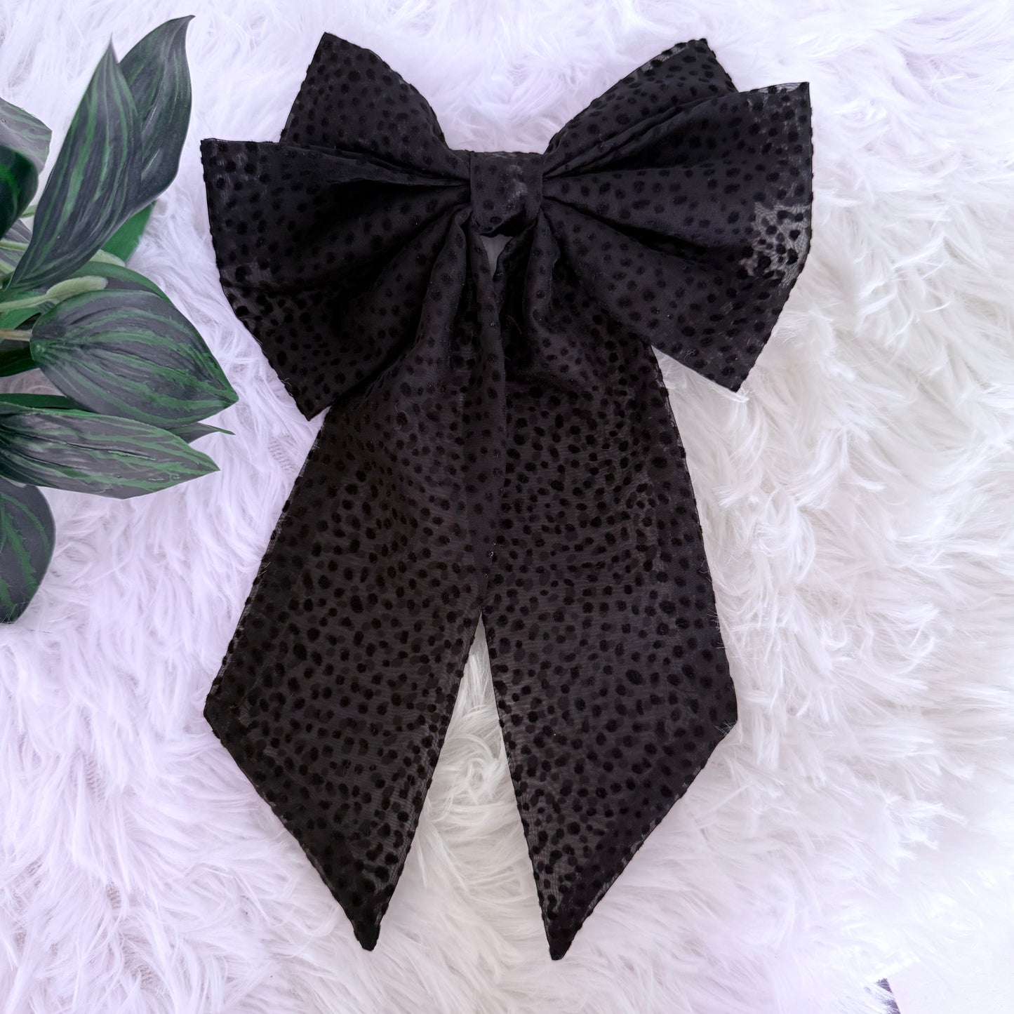 Oversized Girls Tailed Hair Bow